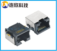RJ45連接器網絡插座 網絡接口90度反向沉板貼板式光纖筆記本座子